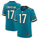 Zennovawear Men's Jacksonville Jaguars Evan Engram Teal Prowler Throwback Player Game Jersey