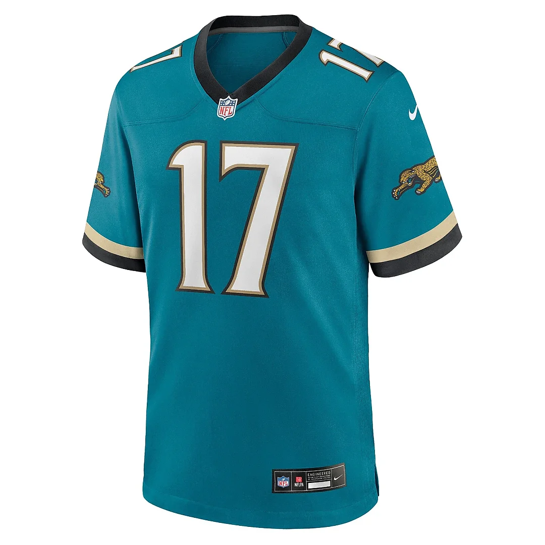 Zennovawear Men's Jacksonville Jaguars Evan Engram Teal Prowler Throwback Player Game Jersey