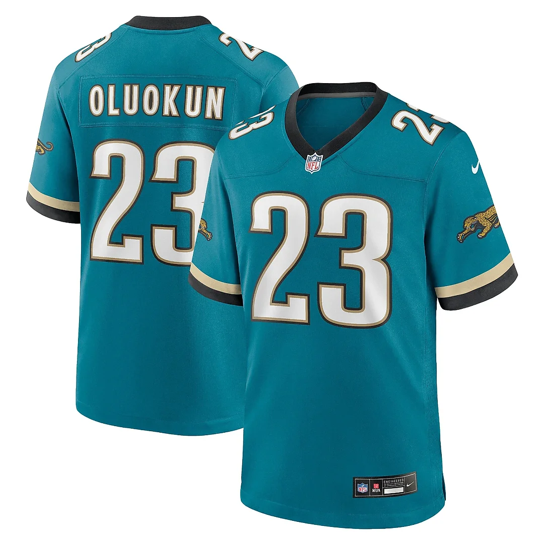 Zennovawear Men's Jacksonville Jaguars Foye Oluokun Teal Prowler Throwback Player Game Jersey