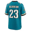 Zennovawear Men's Jacksonville Jaguars Foye Oluokun Teal Prowler Throwback Player Game Jersey