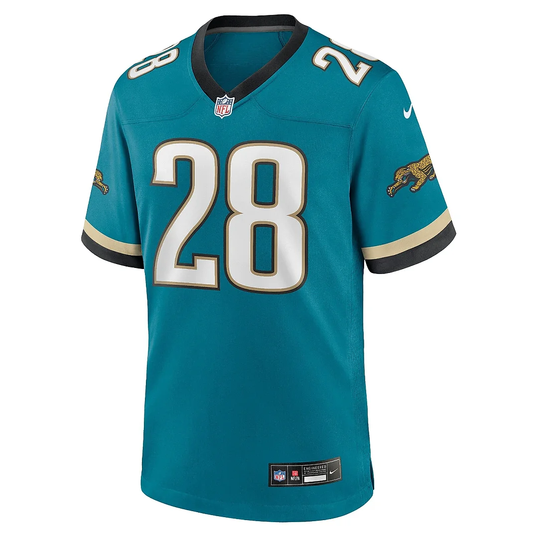 Zennovawear Men's Jacksonville Jaguars Fred Taylor Teal Prowler Throwback Retired Player Game Jersey