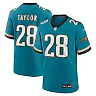 Zennovawear Men's Jacksonville Jaguars Fred Taylor Teal Prowler Throwback Retired Player Game Jersey