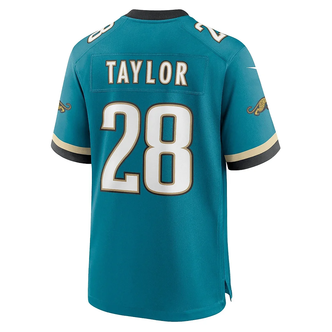 Zennovawear Men's Jacksonville Jaguars Fred Taylor Teal Prowler Throwback Retired Player Game Jersey