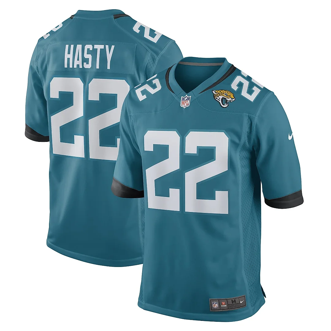 Zennovawear Men's Jacksonville Jaguars Jamycal Hasty Teal Game Player Jersey