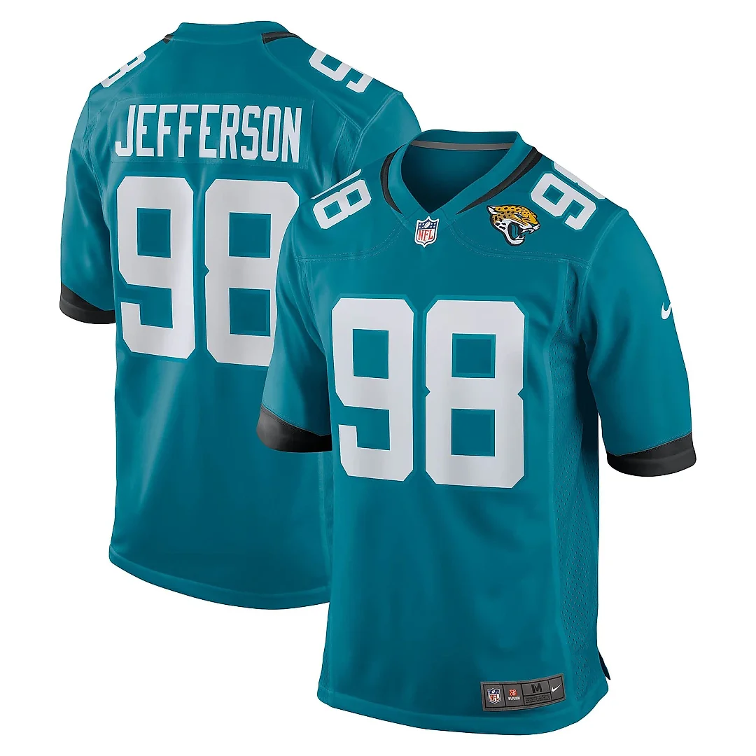 Zennovawear Men's Jacksonville Jaguars Jefferson Teal Team Game Jersey