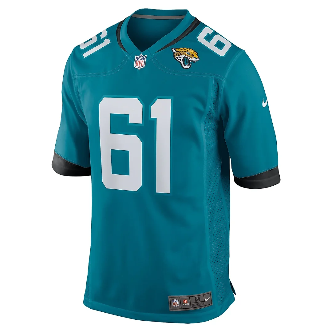 Zennovawear Men's Jacksonville Jaguars Jerome Carvin Teal Team Game Jersey