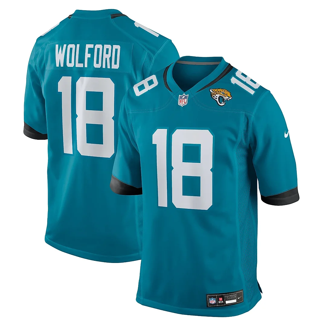 Zennovawear Men's Jacksonville Jaguars John Wolford Teal Team Game Jersey