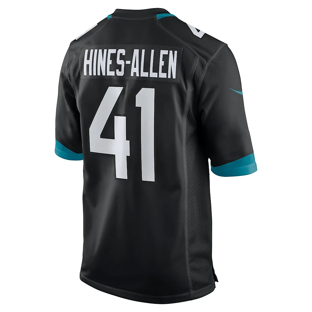 Zennovawear Men's Jacksonville Jaguars Josh Hines-Allen Black Alternate Player Game Jersey