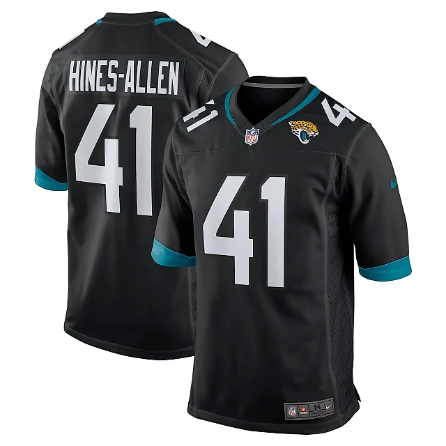 Zennovawear Men's Jacksonville Jaguars Josh Hines-Allen Black Alternate Player Game Jersey