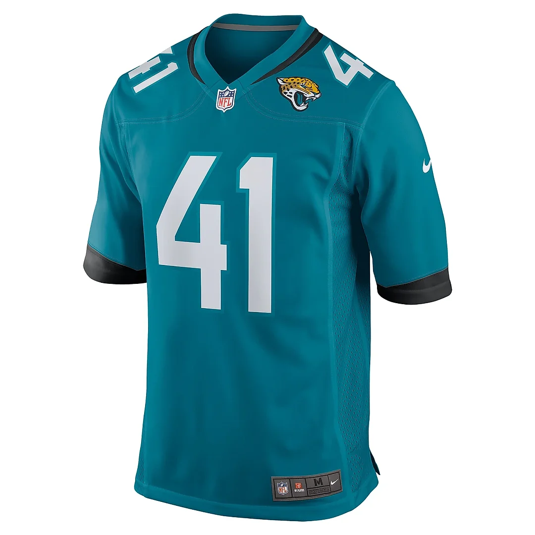 Zennovawear Men's Jacksonville Jaguars Josh Hines-Allen Teal Player Game Jersey