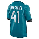 Zennovawear Men's Jacksonville Jaguars Josh Hines-Allen Teal Player Game Jersey