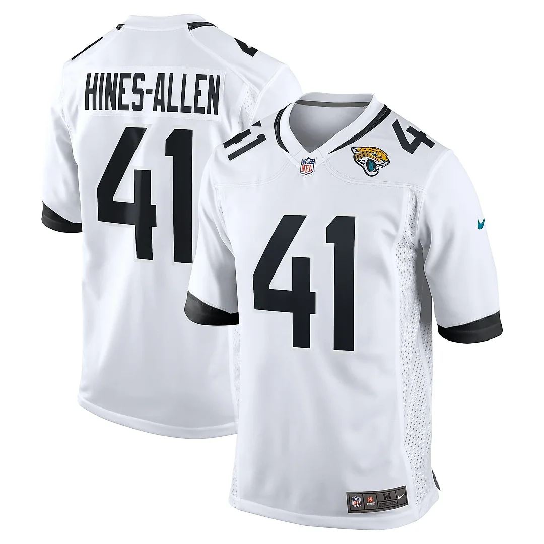 Zennovawear Men's Jacksonville Jaguars Josh Hines-Allen White Player Game Jersey