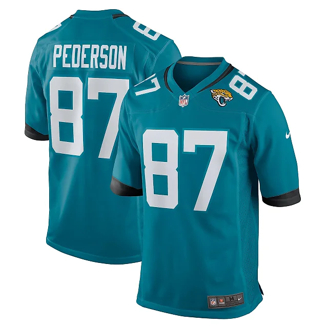 Zennovawear Men's Jacksonville Jaguars Josh Pederson Teal Team Game Jersey