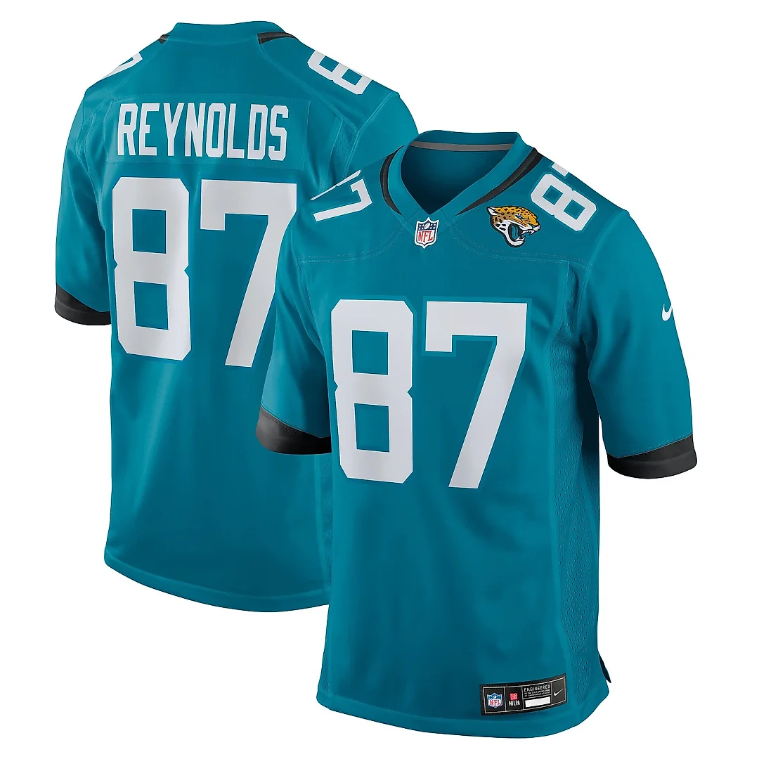 Zennovawear Men's Jacksonville Jaguars Josh Reynolds Teal Team Game Jersey