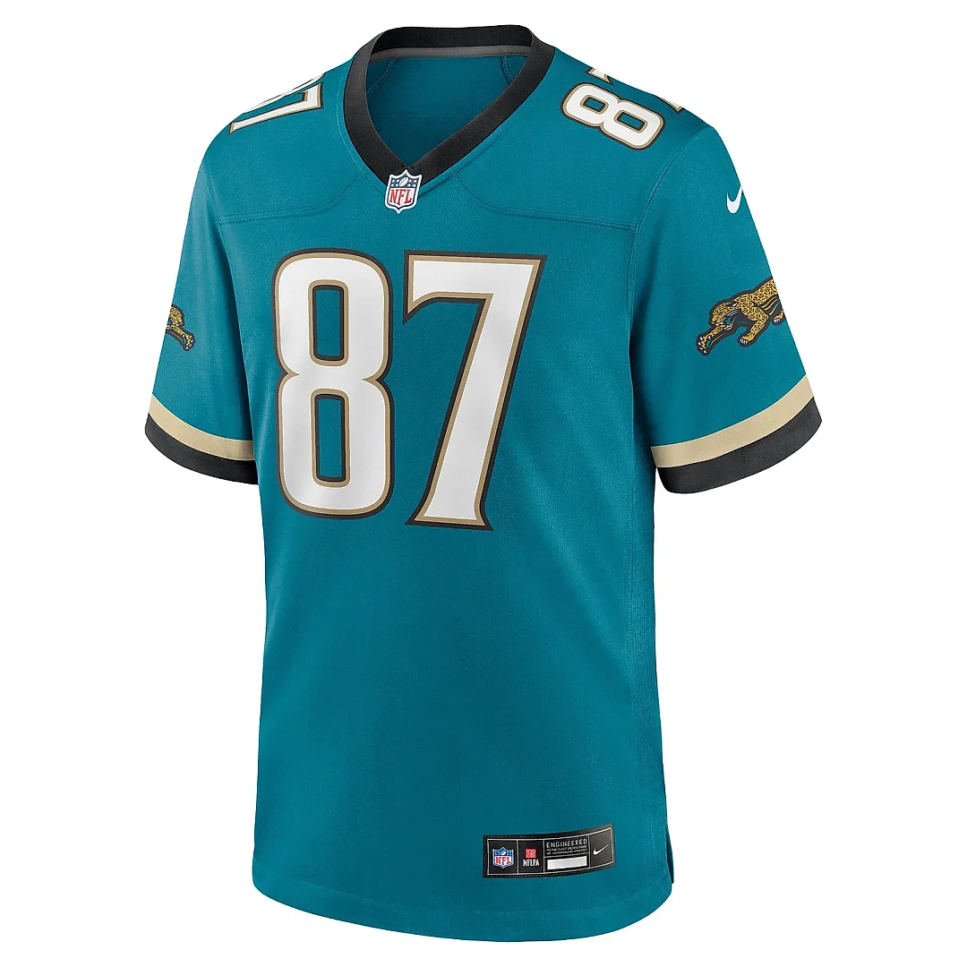 Zennovawear Men's Jacksonville Jaguars Keenan McCardell Teal Prowler Throwback Retired Player Game Jersey