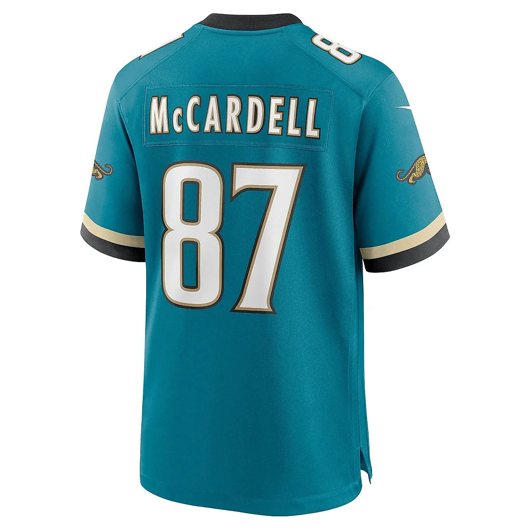 Zennovawear Men's Jacksonville Jaguars Keenan McCardell Teal Prowler Throwback Retired Player Game Jersey