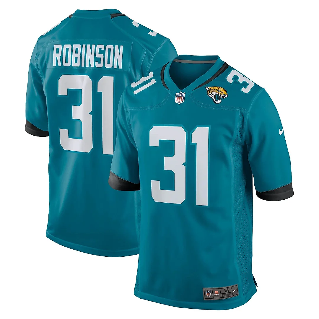 Zennovawear Men's Jacksonville Jaguars Keilan Robinson Teal Team Game Jersey