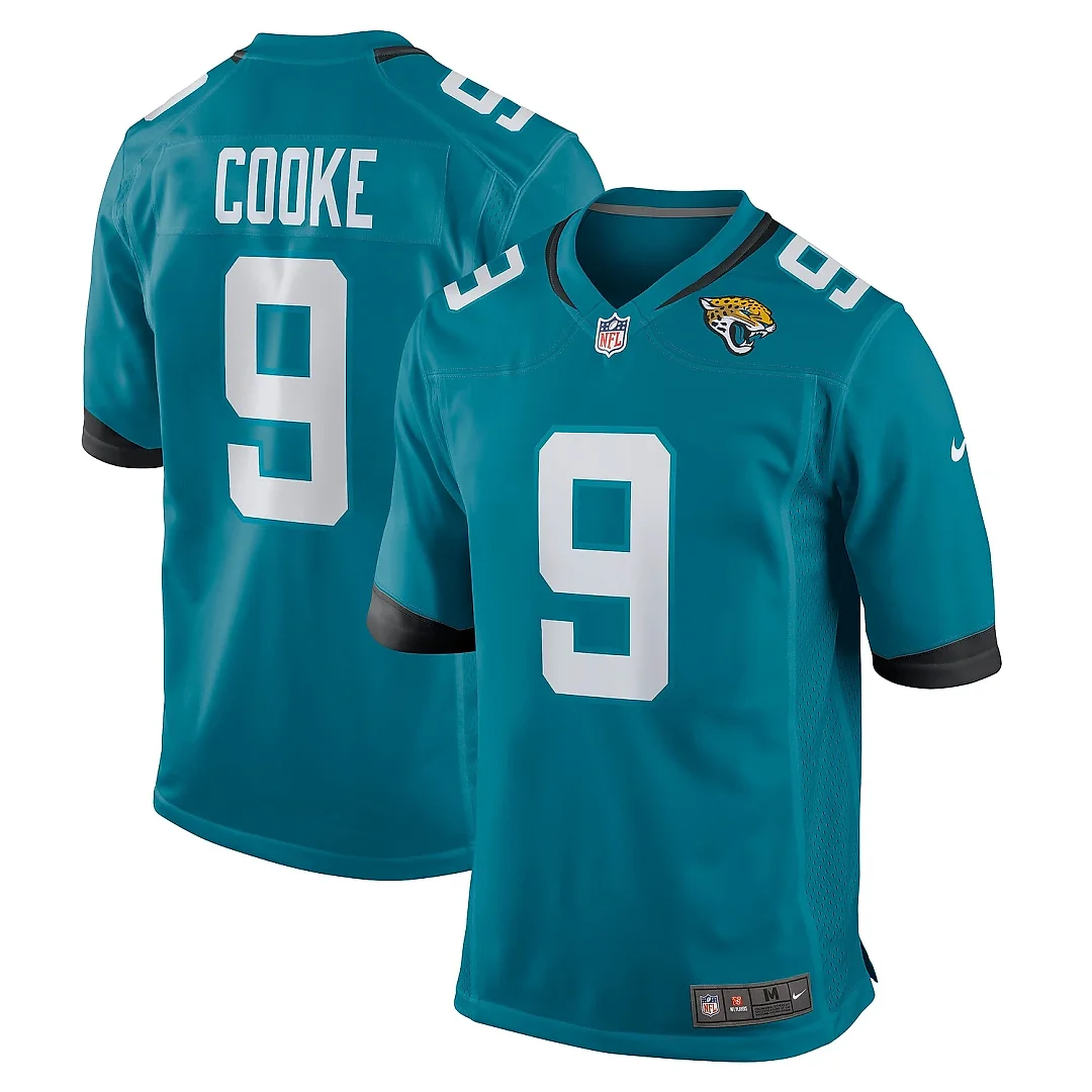 Zennovawear Men's Jacksonville Jaguars Logan Cooke Teal Game Jersey