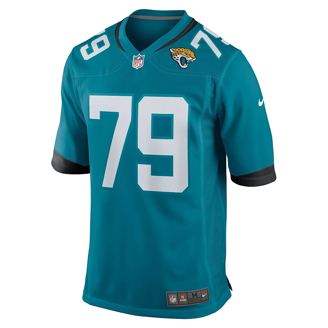 Zennovawear Men's Jacksonville Jaguars Luke Fortner Teal Game Jersey