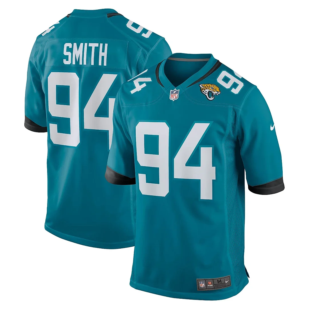 Zennovawear Men's Jacksonville Jaguars Maason Smith Teal Team Game Jersey