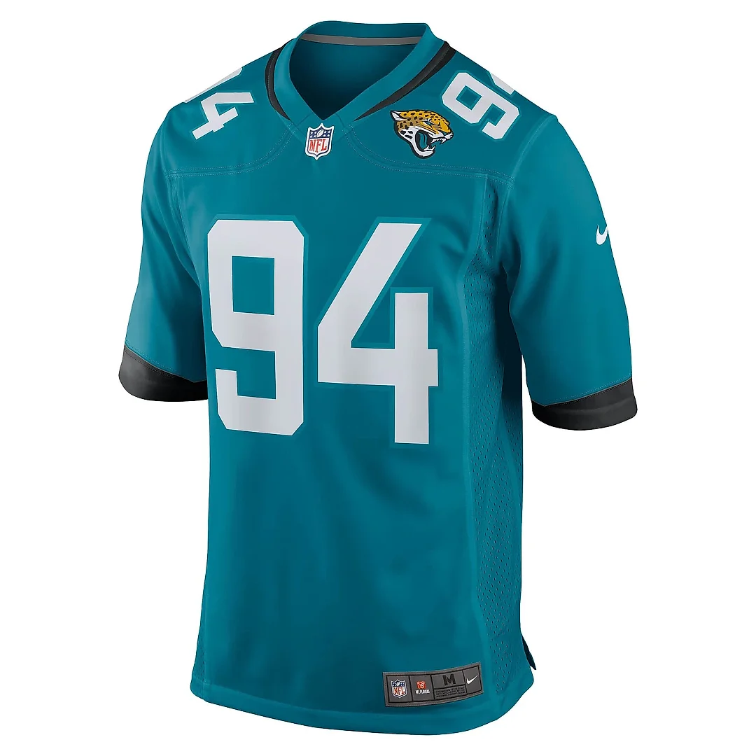 Zennovawear Men's Jacksonville Jaguars Maason Smith Teal Team Game Jersey