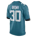 Zennovawear Men's Jacksonville Jaguars Montaric Brown Teal Game Player Jersey