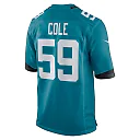 Zennovawear Men's Jacksonville Jaguars Myles Cole Teal Team Game Jersey
