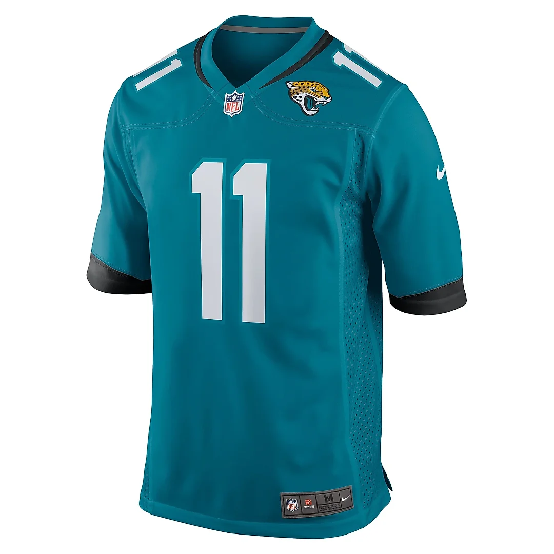 Zennovawear Men's Jacksonville Jaguars Parker Washington Teal Team Game Jersey