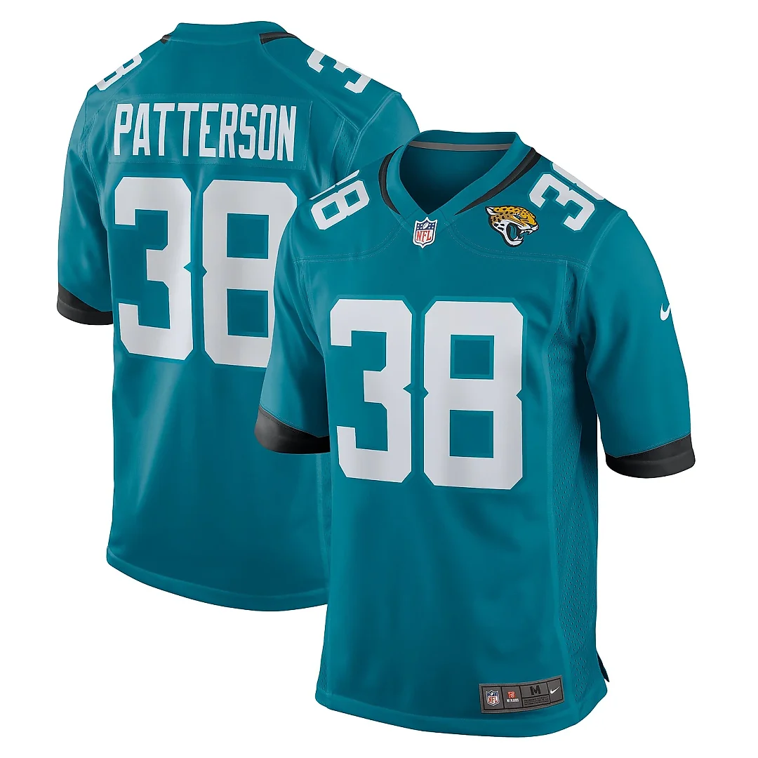 Zennovawear Men's Jacksonville Jaguars Riley Patterson Teal Team Game Jersey