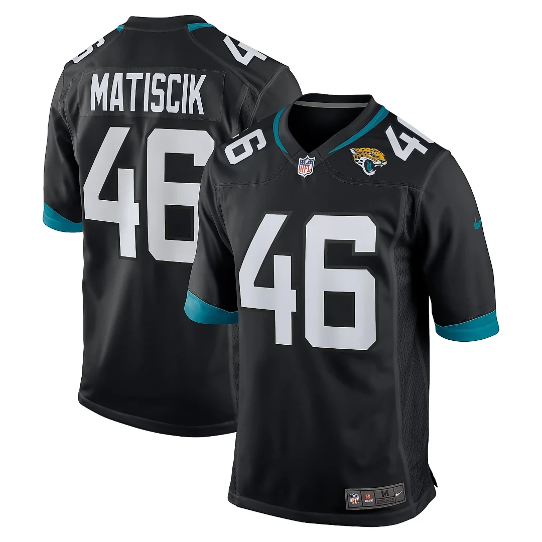 Zennovawear Men's Jacksonville Jaguars Ross Matiscik Black Game Jersey