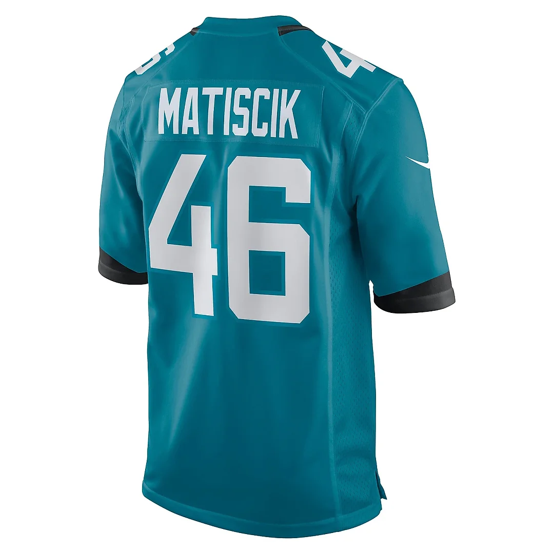 Zennovawear Men's Jacksonville Jaguars Ross Matiscik Teal Game Jersey