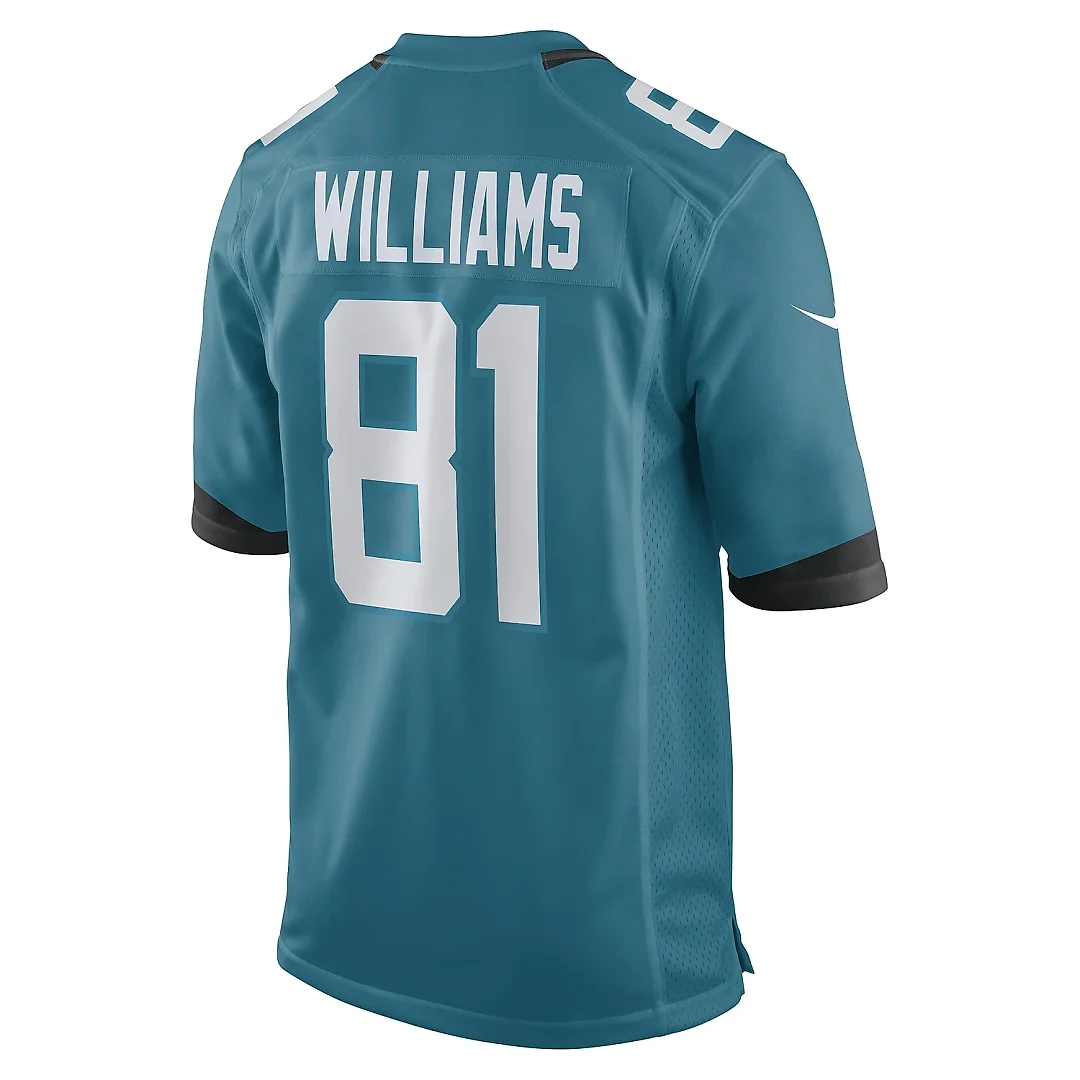 Zennovawear Men's Jacksonville Jaguars Seth Williams Teal Game Player Jersey