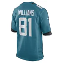 Zennovawear Men's Jacksonville Jaguars Seth Williams Teal Game Player Jersey