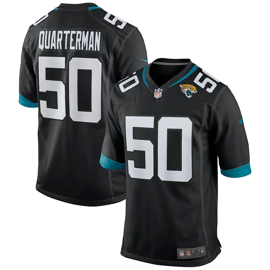 Zennovawear Men's Jacksonville Jaguars Shaquille Quarterman Black Game Jersey