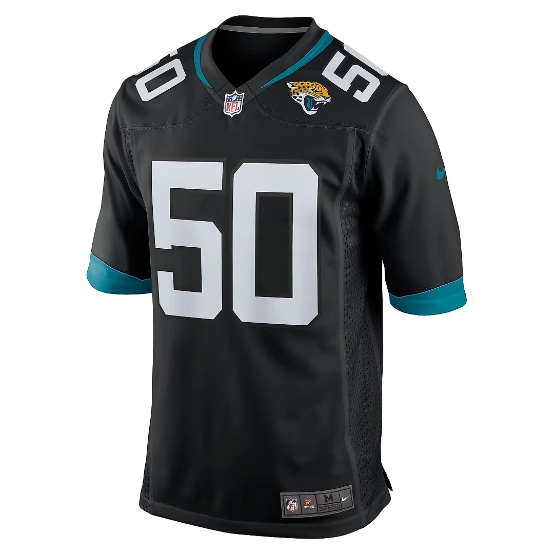 Zennovawear Men's Jacksonville Jaguars Shaquille Quarterman Black Game Jersey