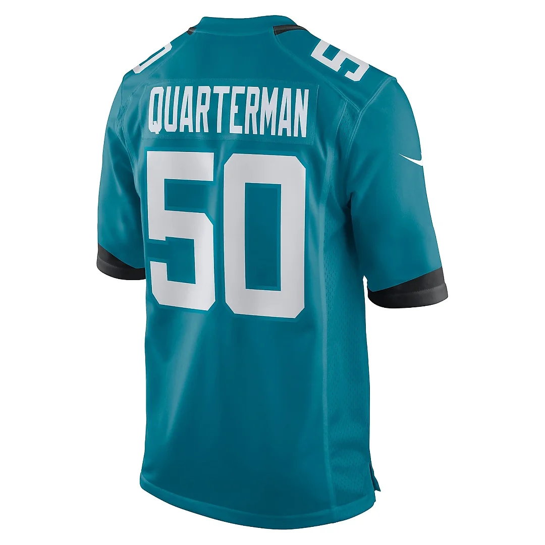 Zennovawear Men's Jacksonville Jaguars Shaquille Quarterman Teal Game Jersey
