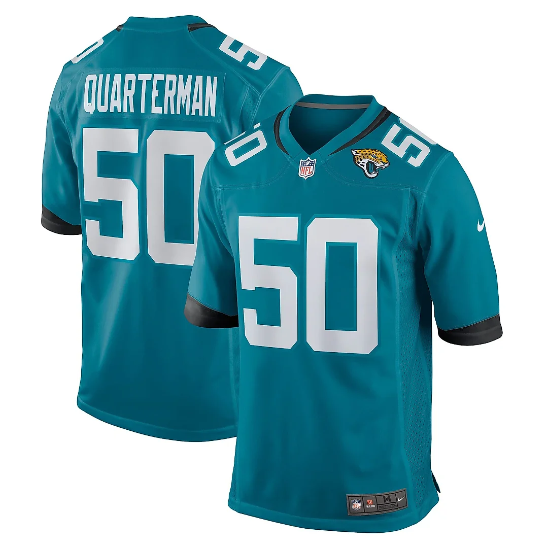 Zennovawear Men's Jacksonville Jaguars Shaquille Quarterman Teal Game Jersey