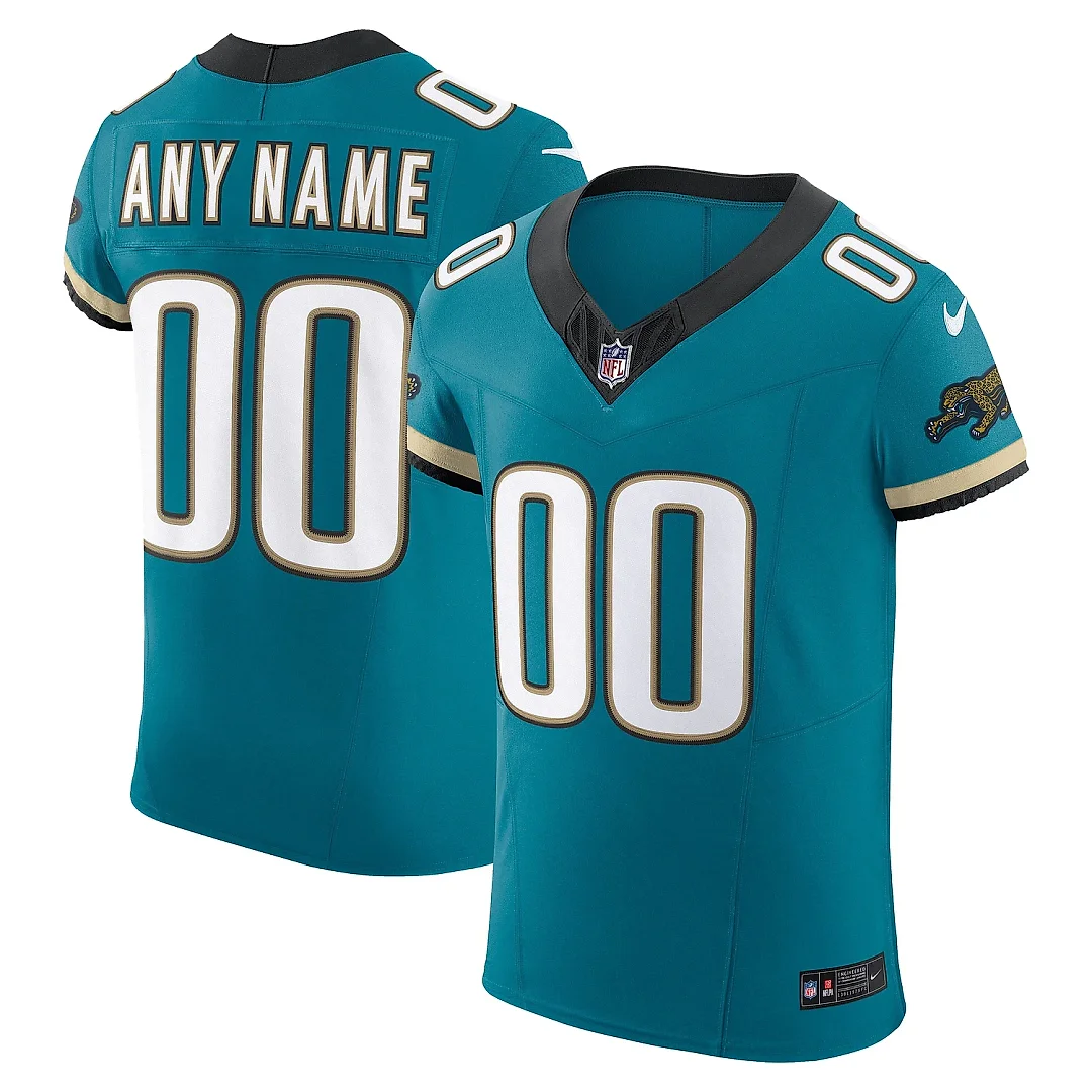 Zennovawear Men's Jacksonville Jaguars Teal Alternate Vapor F.U.S.E. Elite Custom Jersey