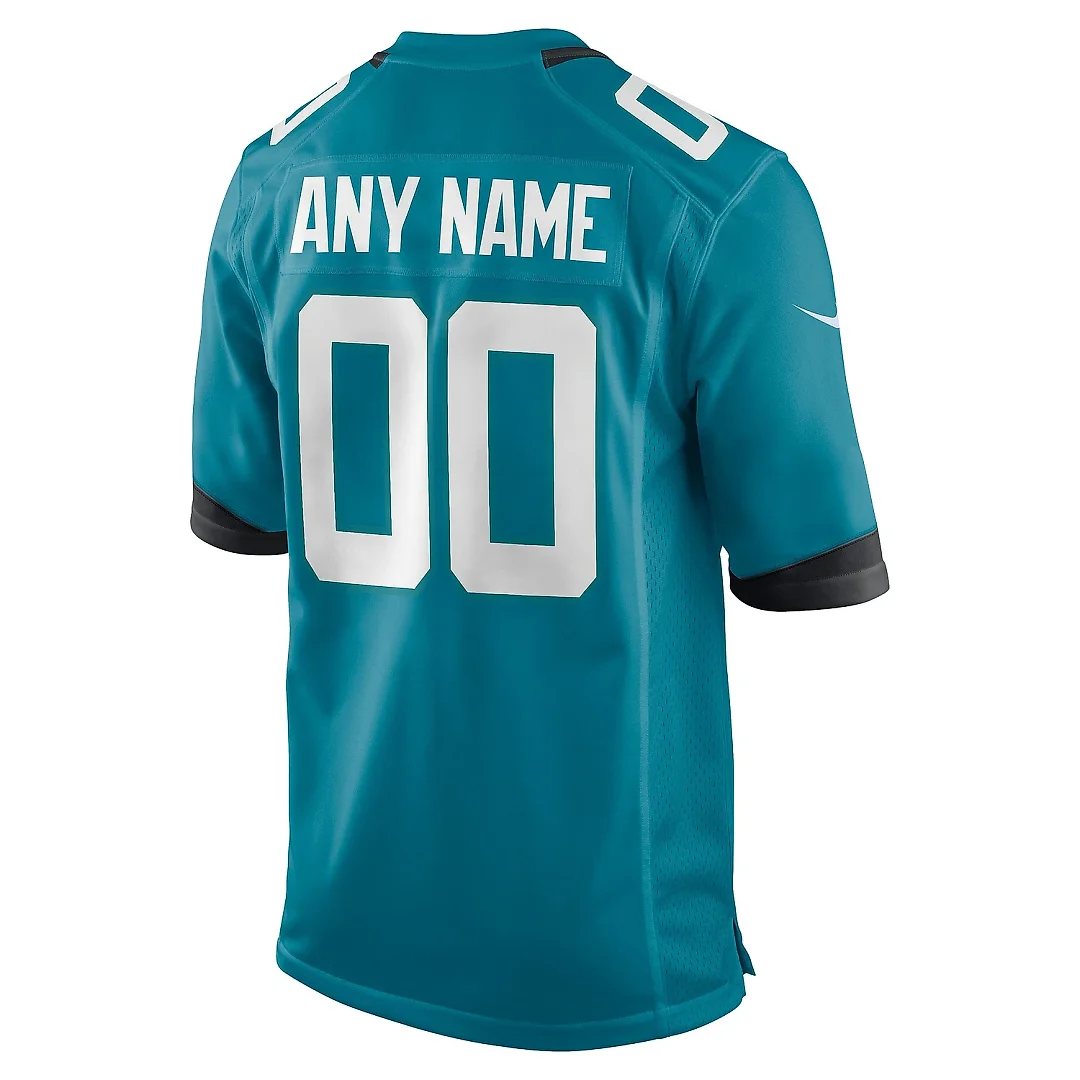 Zennovawear Men's Jacksonville Jaguars Teal Custom Team Game Jersey