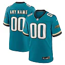 Zennovawear Men's Jacksonville Jaguars Teal Prowler Throwback Custom Game Jersey
