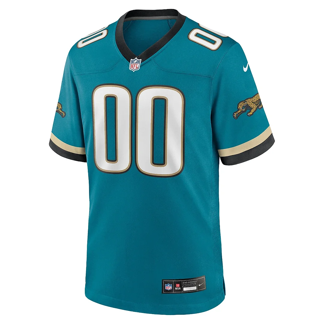 Zennovawear Men's Jacksonville Jaguars Teal Prowler Throwback Custom Game Jersey