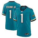 Zennovawear Men's Jacksonville Jaguars Travis Etienne Jr Teal Prowler Throwback Player Game Jersey