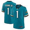 Zennovawear Men's Jacksonville Jaguars Travis Etienne Jr Teal Prowler Throwback Player Game Jersey