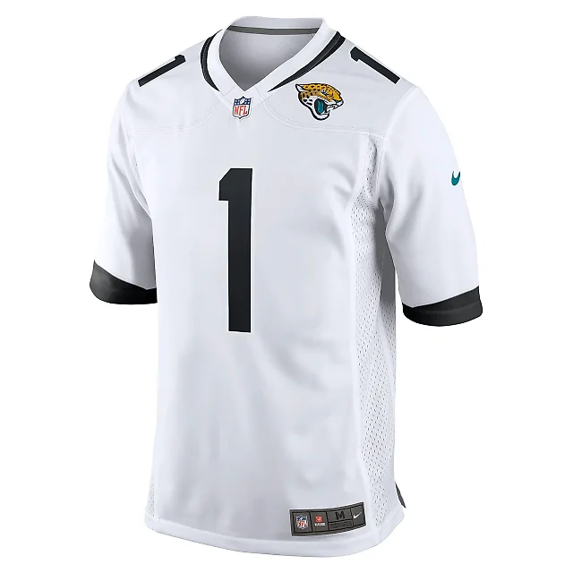 Zennovawear Men's Jacksonville Jaguars Travis Etienne Jr. White Game Player Jersey