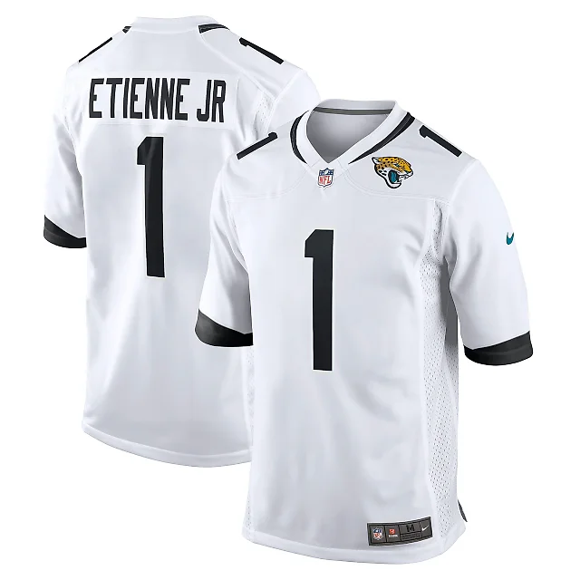 Zennovawear Men's Jacksonville Jaguars Travis Etienne Jr. White Game Player Jersey