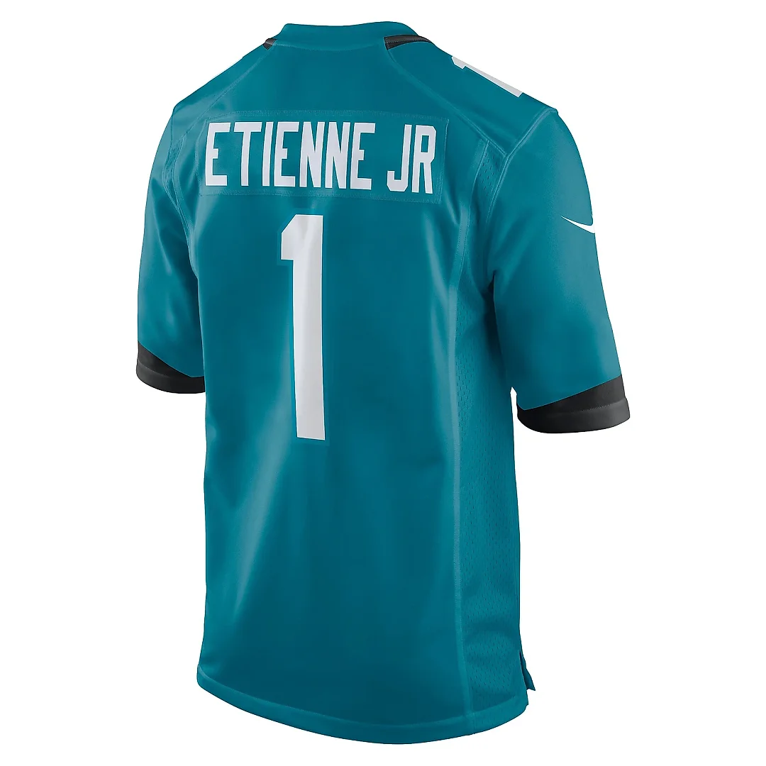 Zennovawear Men's Jacksonville Jaguars Travis Etienne Teal Game Jersey