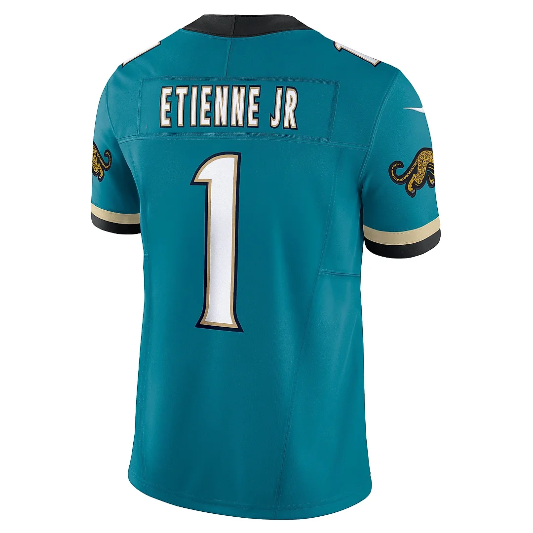 Zennovawear Men's Jacksonville Jaguars Travis Etienne Teal Prowler Throwback Vapor F.U.S.E. Limited Jersey
