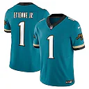 Zennovawear Men's Jacksonville Jaguars Travis Etienne Teal Prowler Throwback Vapor F.U.S.E. Limited Jersey