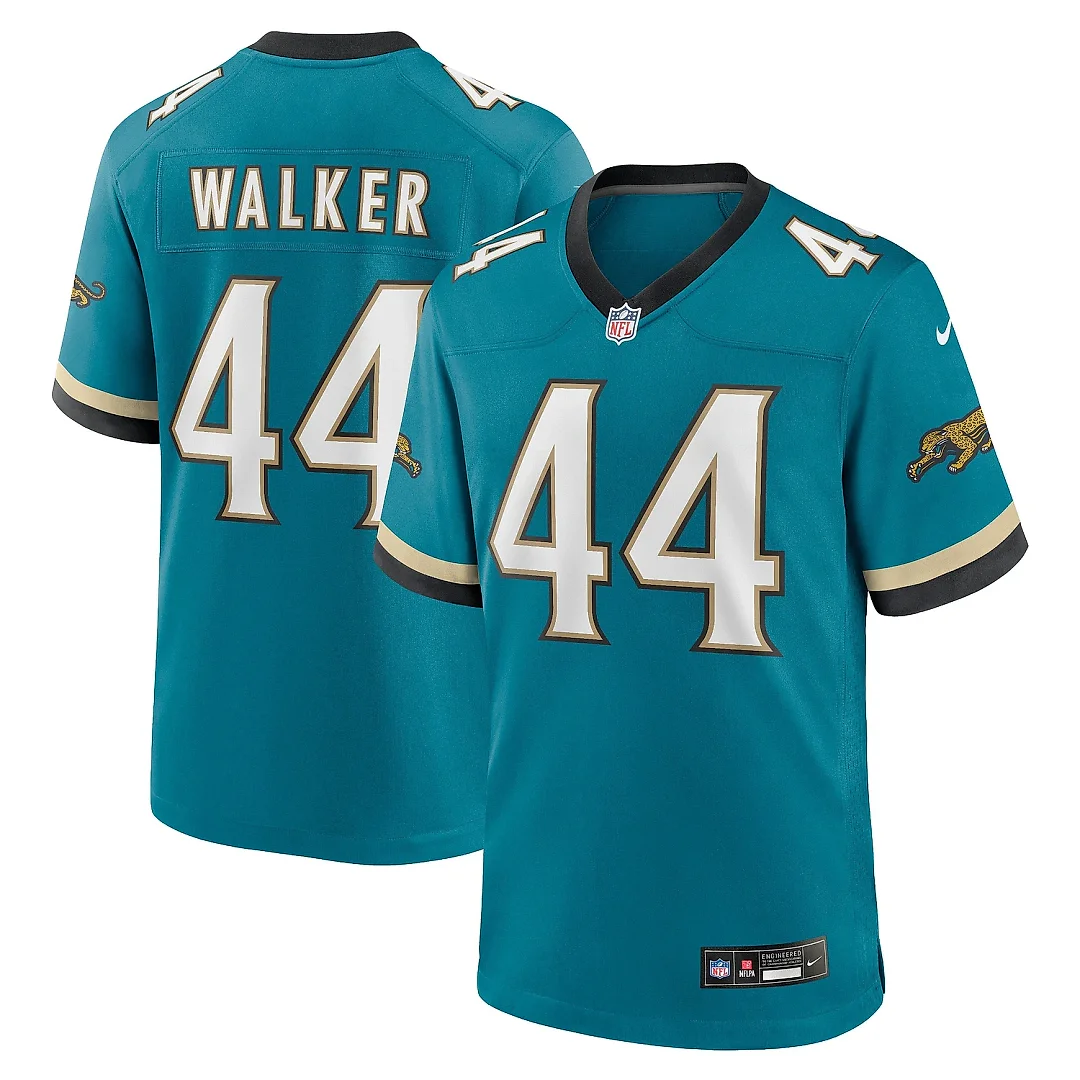 Zennovawear Men's Jacksonville Jaguars Travon Walker Teal Prowler Throwback Player Game Jersey