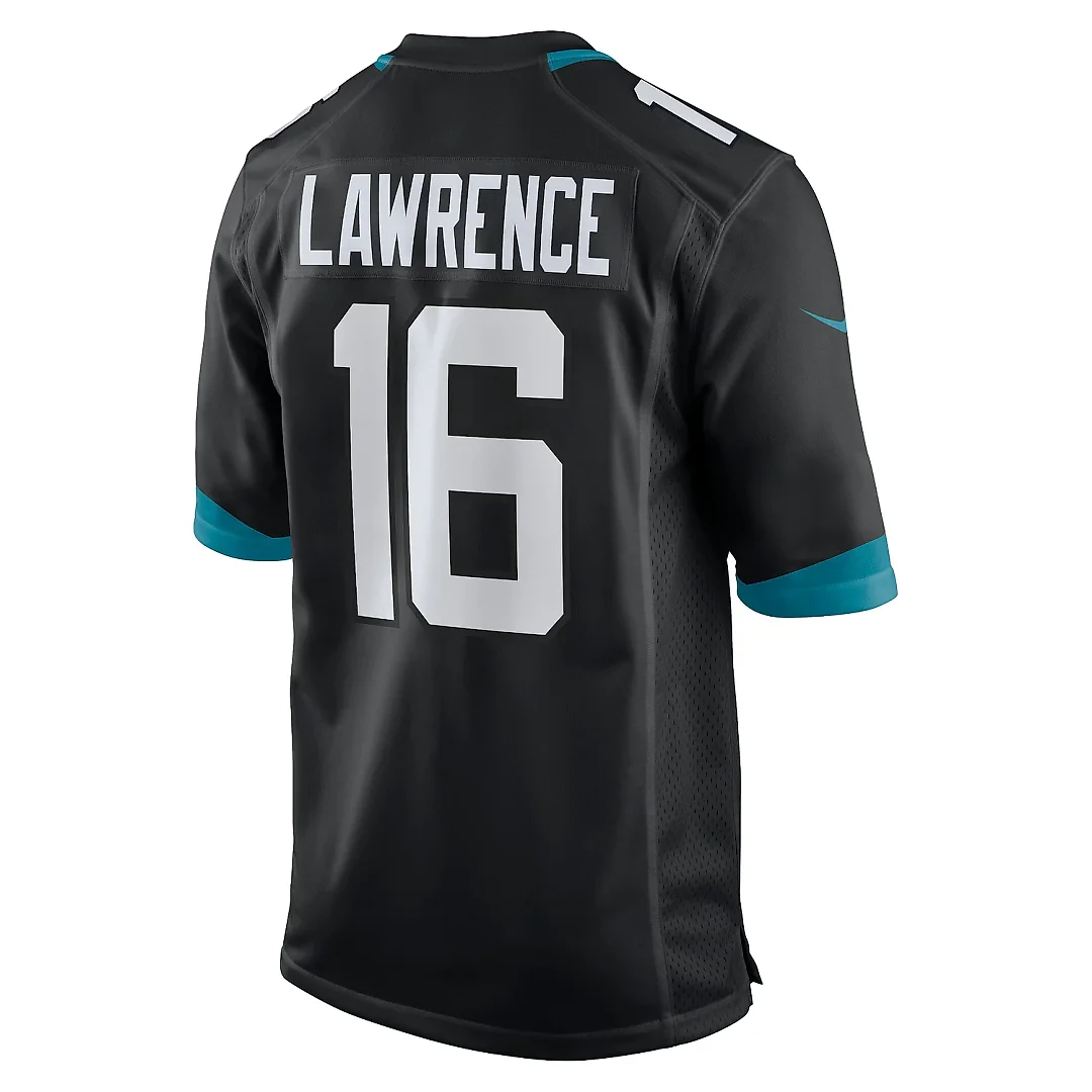 Zennovawear Men's Jacksonville Jaguars Trevor Lawrence Black Alternate Game Jersey